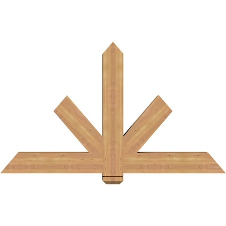 Ekena Millwork Kennewick Timber Gable Bracket, Western Red Cedar, 60"W x 35"H x 5 1/2"D x 5 1/2"F, 14/12 Pitch GBW060X35X0606KEN00SWR